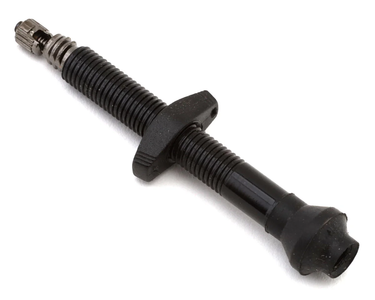 DT Swiss Aluminum Tubeless Presta Valve (Black) (Single) (50mm)